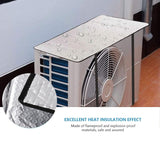 AC Outdoor Unit Sunshade Cover – Silver Foil Reflective Heat Shield & Dust Protector for Air Conditioner External Units | With Clip