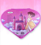 90 Pcs Heart Shape Colour Kit Painting Set For Kids With Colour Pencils Crayons And Art Accessories (Random Characters)