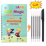 Pack Of 4 Pcs With 5 Refill Copybooks Pen Magic Copy Book Free Wiping Children's Kid Writing Sticker Practice Copybook For Calligraphy