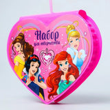 52 Pcs Heart Shape Colour Kit Painting Set For Kids With Crayons Markers And Art Accessories (Random Characters)