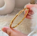 Filled Dots Bambo Korean Bangle - Jewelry Product Designed For Wrist Wear And Daily Ornament Routine