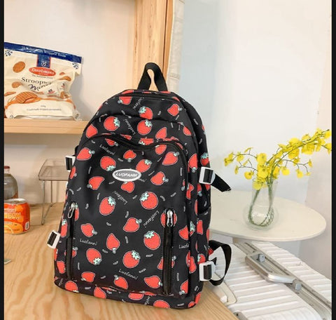 Korean Stylish Backpack for Girls | Cute & Trendy School, College & University Bag | Spacious, Lightweight & Durable Daily Backpack - Black