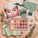 3-in-1 Makeup Combo Set – Blush Stick + 18 Color Eyeshadow Palette + 13 PCS Makeup Brushes Kit