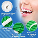 Pack of 10 - Dental Floss Toothpicks Teeth Cleaning Flosser Toothbrush Plastic Toothpick Dental Floss Sticks And Tooth Picks Teeth Plaque Remover (Random Color)
