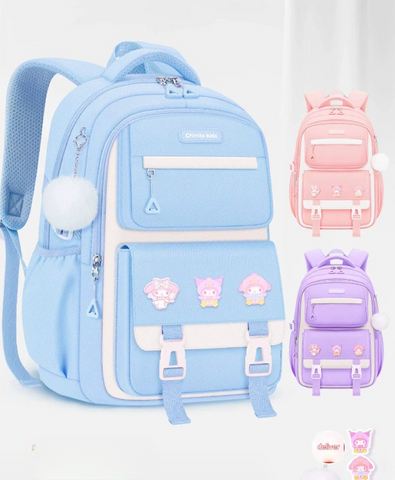 Premium School Bag | Waterproof Backpack | 43cm x 30cm | Spacious & Durable | For Students up to Grade 5 - Blue