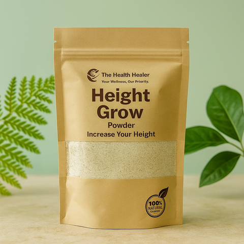 The Health Healer Height Grow Powder – 100% Natural Height Increase Supplement for Daily Growth & Wellness – 70g