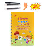 Pack Of 4 Pcs With 5 Refill Copybooks Pen Magic Copy Book Free Wiping Children's Kid Writing Sticker Practice Copybook For Calligraphy