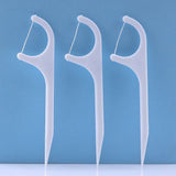 Pack of 10 - Dental Floss Toothpicks Teeth Cleaning Flosser Toothbrush Plastic Toothpick Dental Floss Sticks And Tooth Picks Teeth Plaque Remover (Random Color)