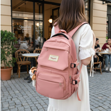 Korean Style School Bag | Large Capacity Nylon Backpack | Teenagers Girls Laptop Work School