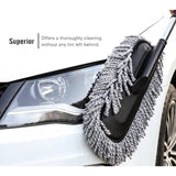 Car Wash Cleaning Brush Duster Dust Wax Mop Microfiber Telescoping Tool For Vehicle Exterior And Interior Cleaning