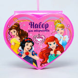 52 Pcs Heart Shape Colour Kit Painting Set For Kids With Crayons Markers And Art Accessories (Random Characters)