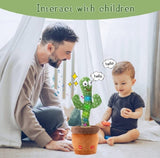 Dancing Cactus Toy for Kids – Talking & Singing Plush Cactus | Interactive Mimic Toy | Battery Operated Fun Toy for Toddlers (Without Box)