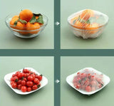 Scoop Disposable 100 Food Cover – Elastic Stretchable Bowl & Plate Covers – Universal Fit Plastic Covers for Kitchen Food Preservation