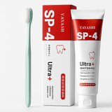 Yayashi Sp-4 Ultra Whitening Toothpaste Probiotic Stain Remover 120Gm /Nano Toothbrush Protects Gums Freshens Breath, for Everyone - Pack Of 2