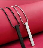 Pack Of 2  Boys Bar Necklace Materials Stainless Steel - Pack of 2