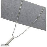 Pack Of 2  Boys Bar Necklace Materials Stainless Steel - Silver