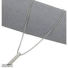 Pack Of 2  Boys Bar Necklace Materials Stainless Steel - Silver