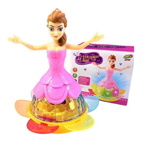 Princess Dancing Doll Toy with 3D Lights, Music &amp; Rotating Movement – Musical LED Doll for Kids