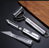 1 Set Stainless Steel Peeler &amp; Slicer – Multi-Function Vegetable &amp; Fruit Grater Tool