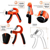 Set of 2 Adjustable Heavy Hand Grippers (10–40Kg) – Strength Training Exerciser for Hand, Wrist &amp; Finger Workout (random Color)