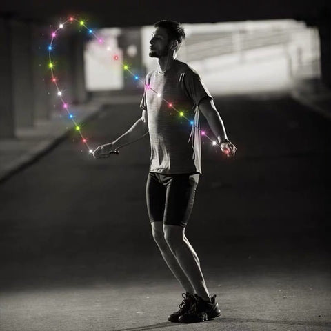Lighting Jump Skipping Rope – LED Fitness Rope for Kids &amp; Adults, Indoor/Outdoor Training, Random Color
