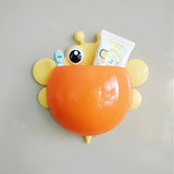 Bee Shaped Plastic Toothbrush Holder with Suction Hook – Cute Wall Mounted Toothbrush Stand for Kids &amp; Travel (Random Colors)