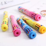 Multicolor 10 In 1 Cartoon Character Ballpoint Pen Random Colour Beautiful Attracted Colors Gift Item For Kids Great Writing Experience Office Use