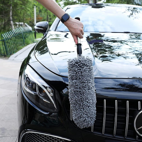 Premium Microfiber Car Duster Kit with Telescopic Handle – Scratch-Free Interior & Exterior Cleaning Brush for Cars, SUVs, Trucks & Home Use