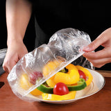 Scoop Disposable 100 Food Cover – Elastic Stretchable Bowl & Plate Covers – Universal Fit Plastic Covers for Kitchen Food Preservation