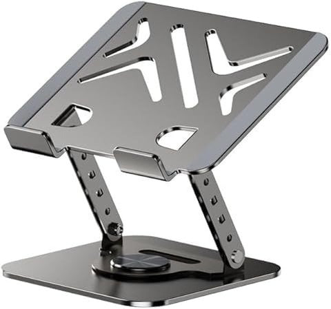 Adjustable Laptop Stand, Aluminum Foldable Laptop Stand with 360° Rotation, Height Adjustable, Portable and Convenient SG-19