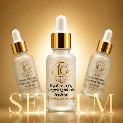 Organic Anti-Aging & Brightening Face Serum – Instant Glow & Skin Tightening - 30ml