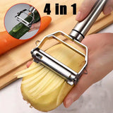1 Set Stainless Steel Peeler &amp; Slicer – Multi-Function Vegetable &amp; Fruit Grater Tool